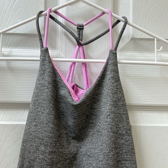 Ivivva Heathered Grey/Pink Strappy Tank - Picture 3 of 12